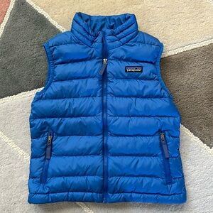 Patagonia Kids Sleeveless Puffer Down Blue Vest XS 5-6